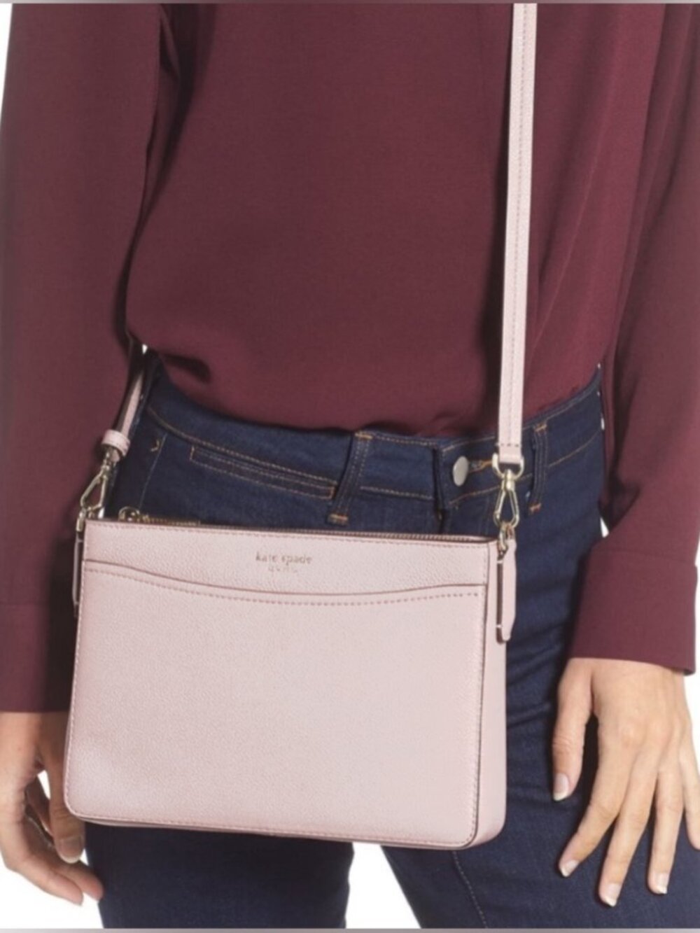 NWT Kate Spade Margaux Medium Convertible Crossbody in Tutu Pink